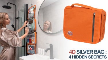  4D Silver Pack: 5 in 1 modular toiletry bag for travel