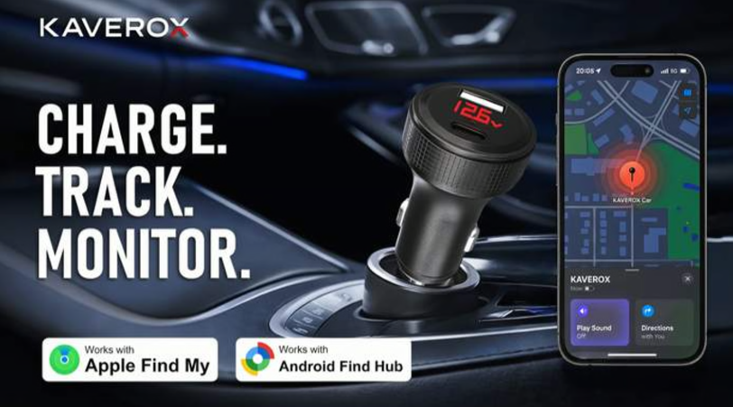 Kaverox: 1st 65W Car Charger with Dual-System Tracking