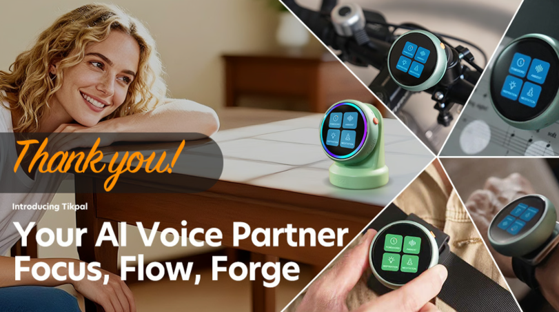 Tikpal, Your AI Voice Partner — Focus, Flow, Forge