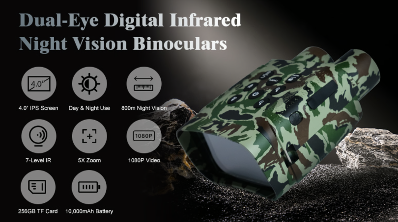  Dual-Eye Digital Infrared Night Vision Binoculars