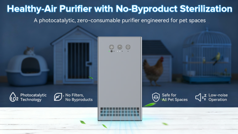  Healthy-Air Purifier with No-Byproduct Sterilization