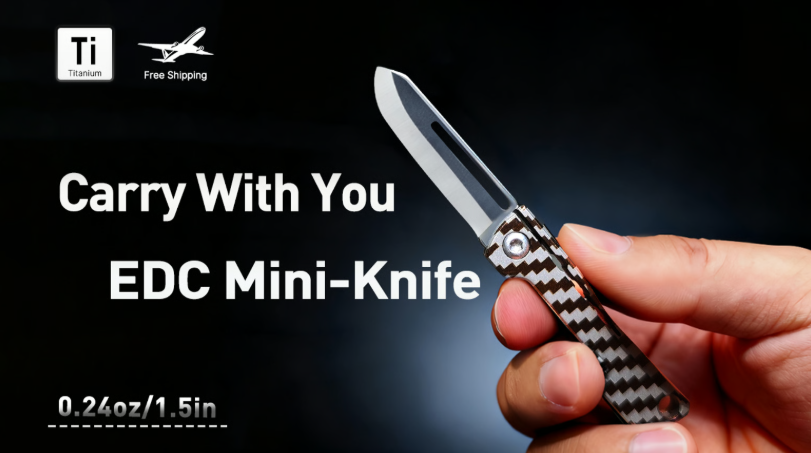 Titanium Keychain Mini Folding Knife T01