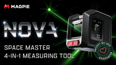 NOVA: 4-IN-1 Laser Level, Distance, Digital Angle, Bullseye