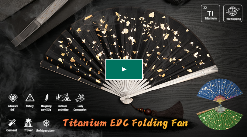  COMANDI Titanium EDC Folding Fan Ι Everyday Companion