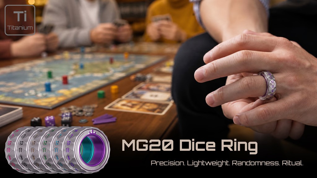 MG20 Titanium Dice Ring - Fidget. Spin. Decide.