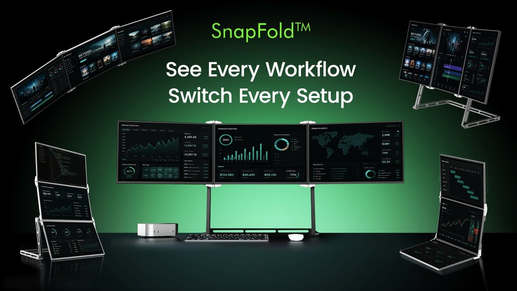 Transformable Three-Screen Display. Built for Every Workflow