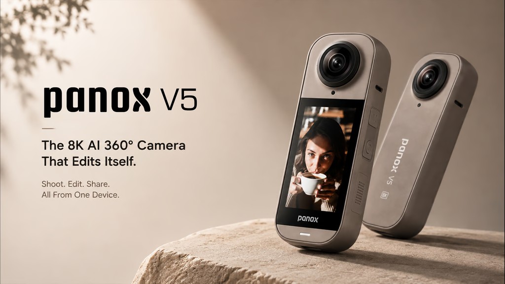 PANOX V5: 8K AI 360° Camera That Edits Itself