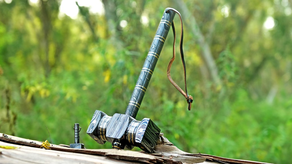 Forged to Last – Handmade Damascus Steel Hammer