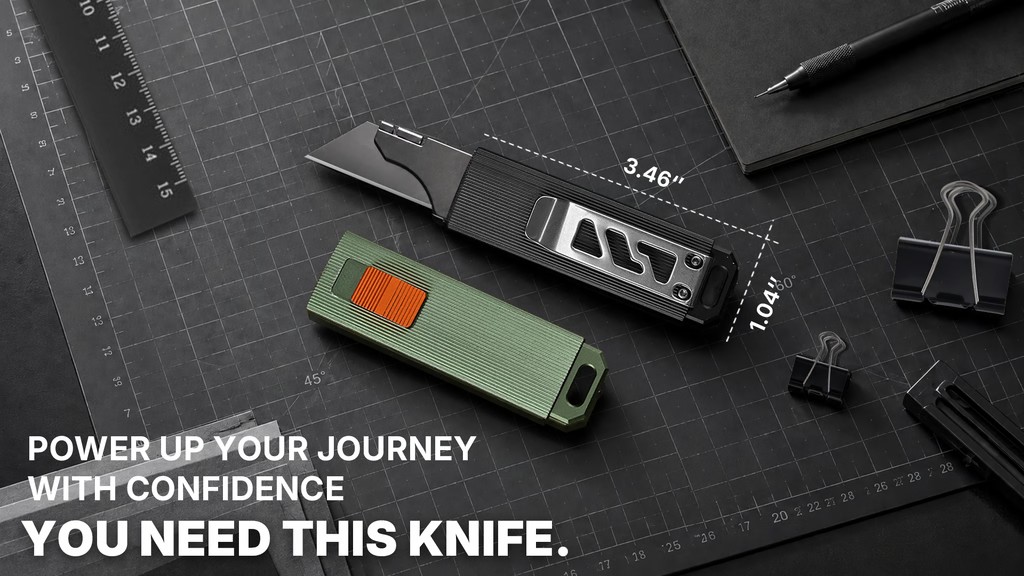 ORIONER MS-08: Gravity-Action EDC Fidget Utility Knife