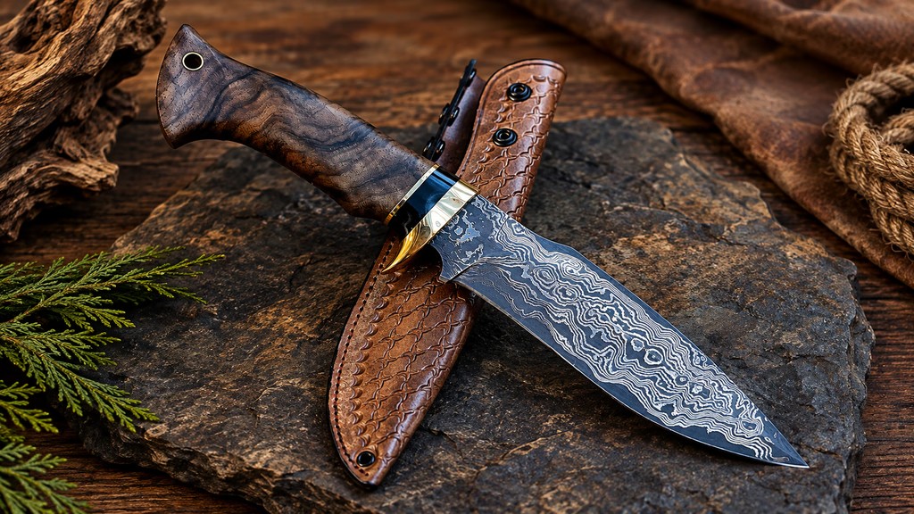 DAMASCUS Bowie Knife – 150 Layers Damascus Steel Blacksmith