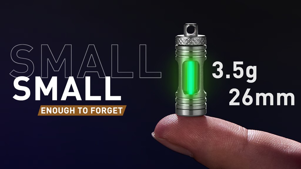 Ti Tritium Glow Pendant—Tiny Companion. Lifetime Memories